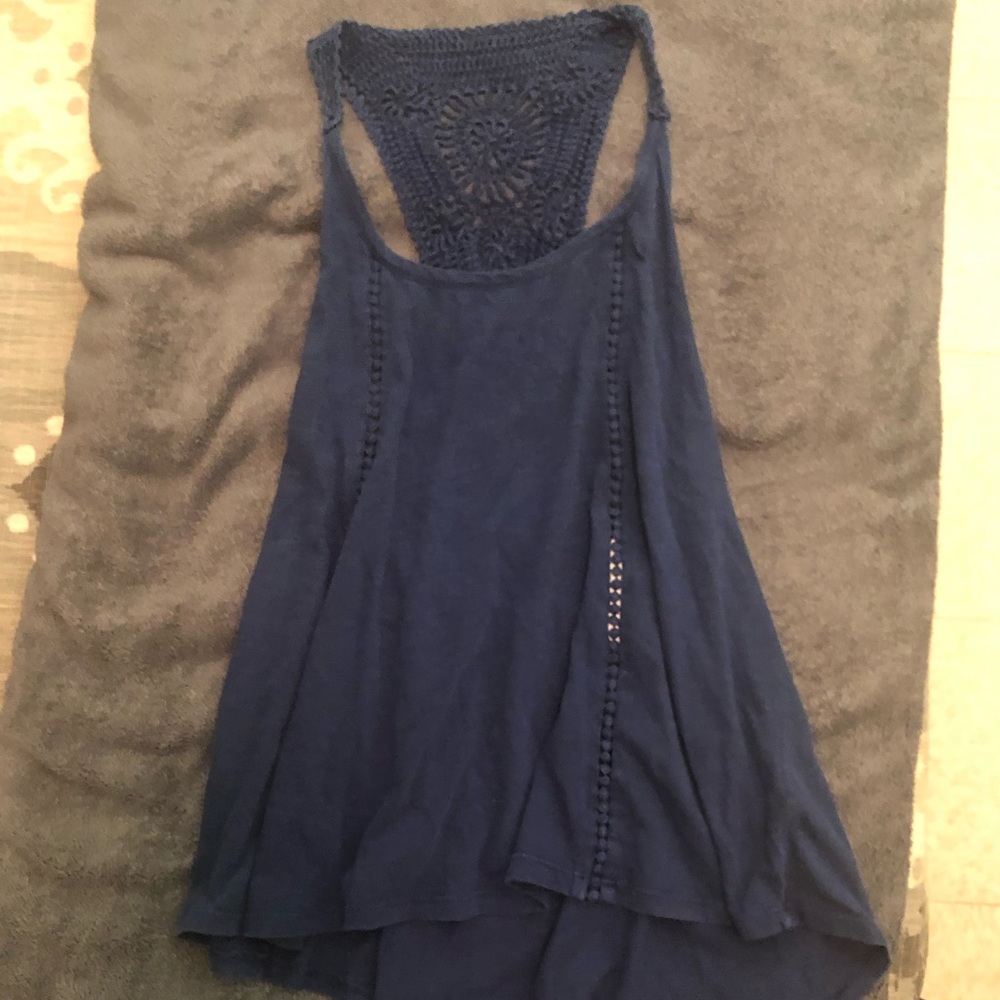 Blue crotchet top